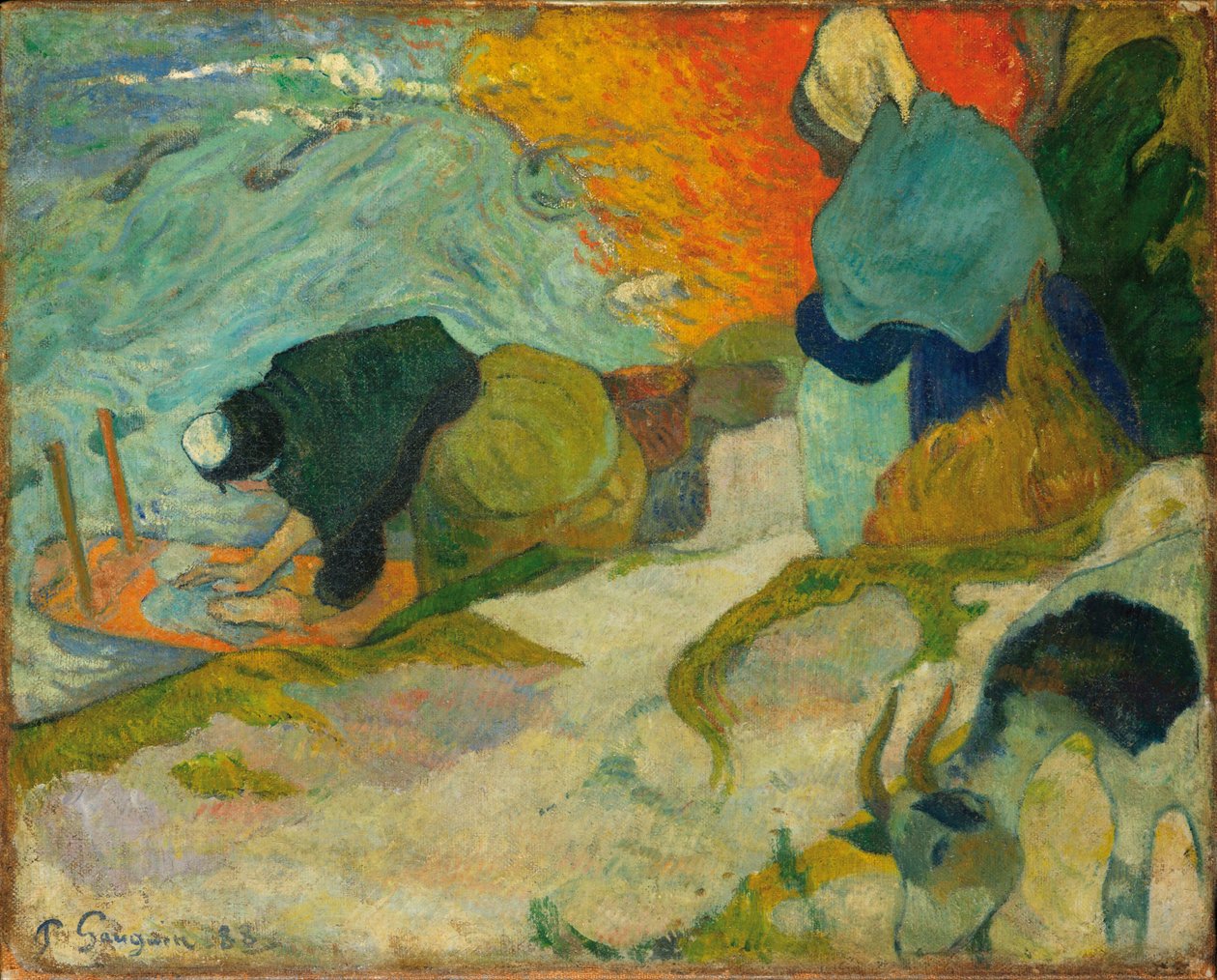 mosónők Arles-ban (Franciaország) alkotó: Paul Gauguin