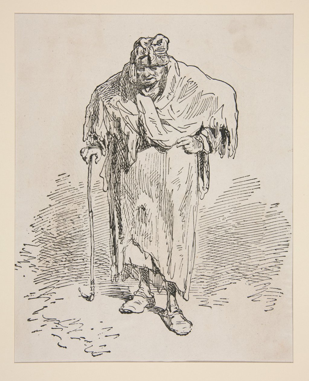 Öreg koldusasszony alkotó: Paul Gavarni
