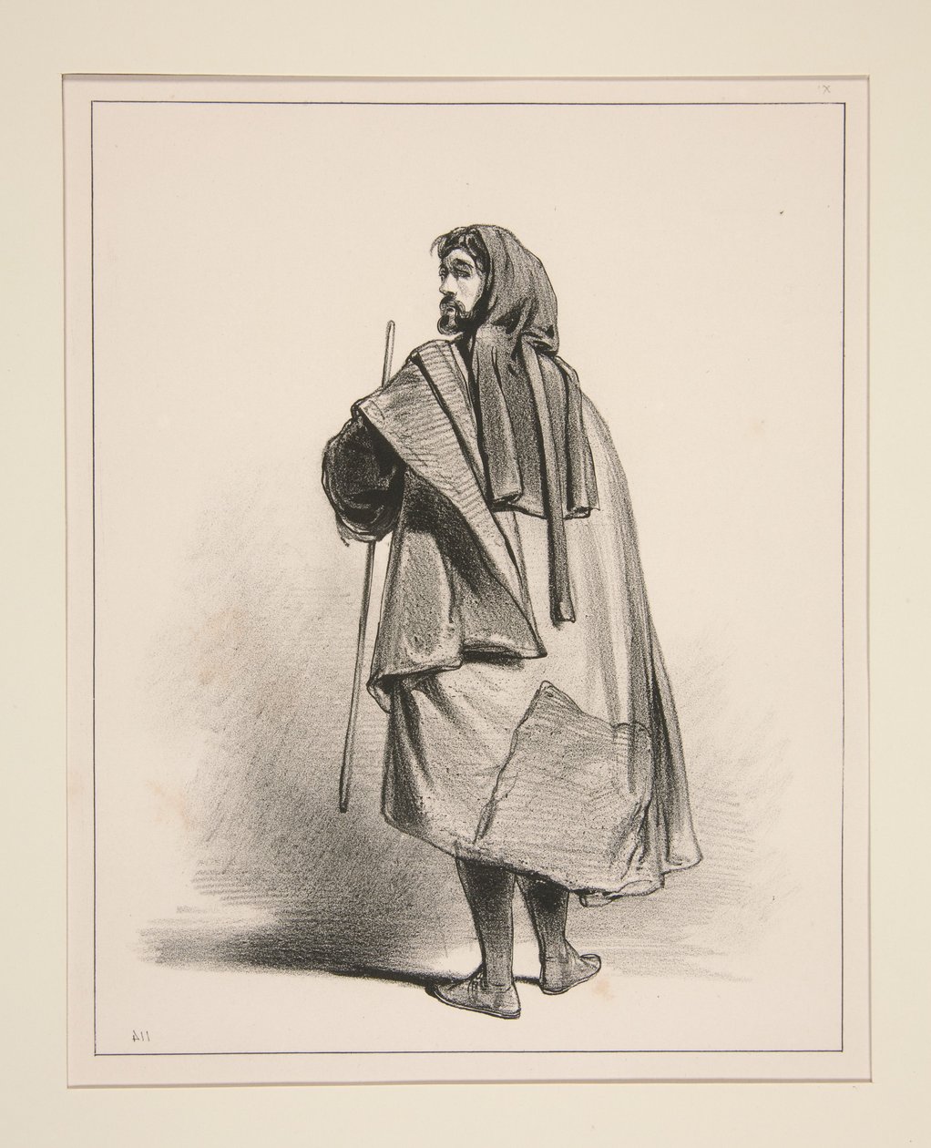 1300. PÁRIZSI KERESKEDŐ. alkotó: Paul Gavarni