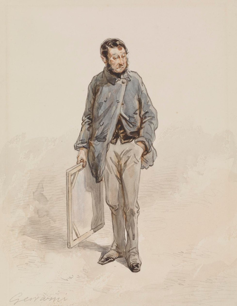Művész vászonnal alkotó: Paul Gavarni