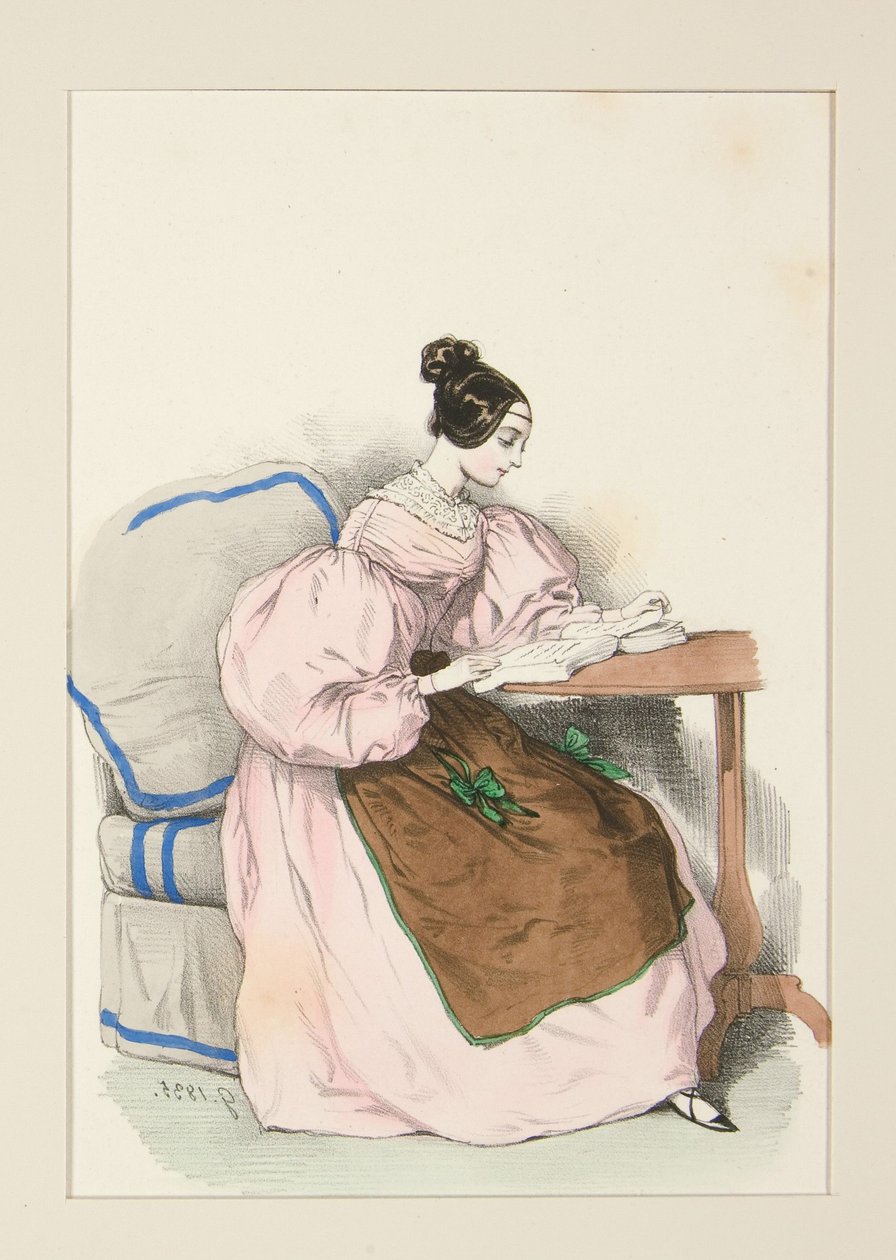 OTTHON (1835. szeptember) Skót batiszt ruha,... alkotó: Paul Gavarni