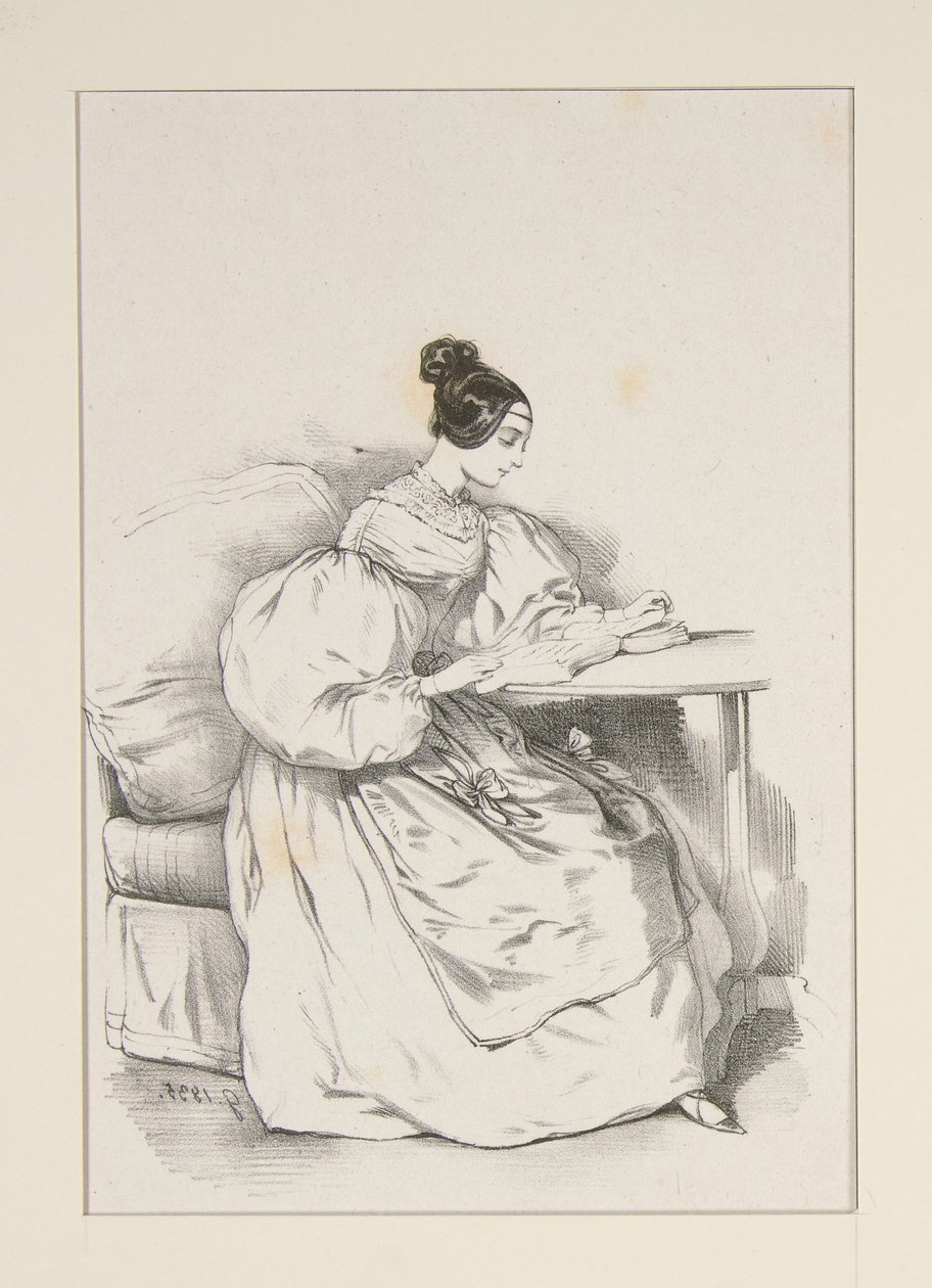 OTTHON. (1835. szeptember) Skót batisztból készült ruha,... alkotó: Paul Gavarni