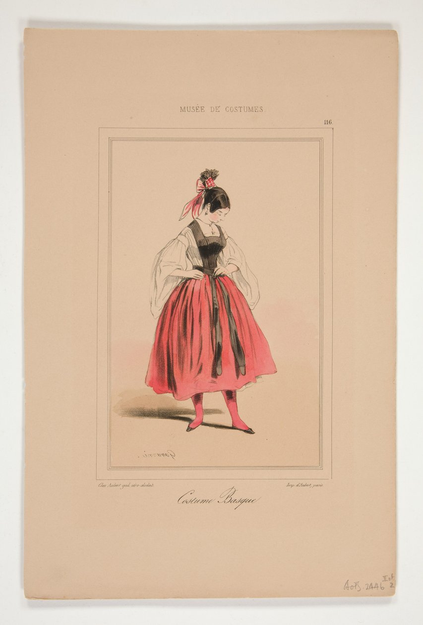 Baskische Tracht alkotó: Paul Gavarni
