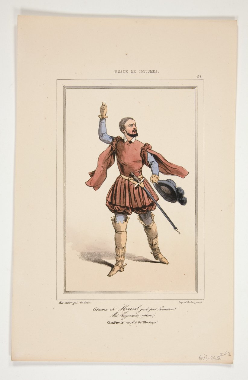 Marcel jelmeze, Levasseur alakításában. alkotó: Paul Gavarni