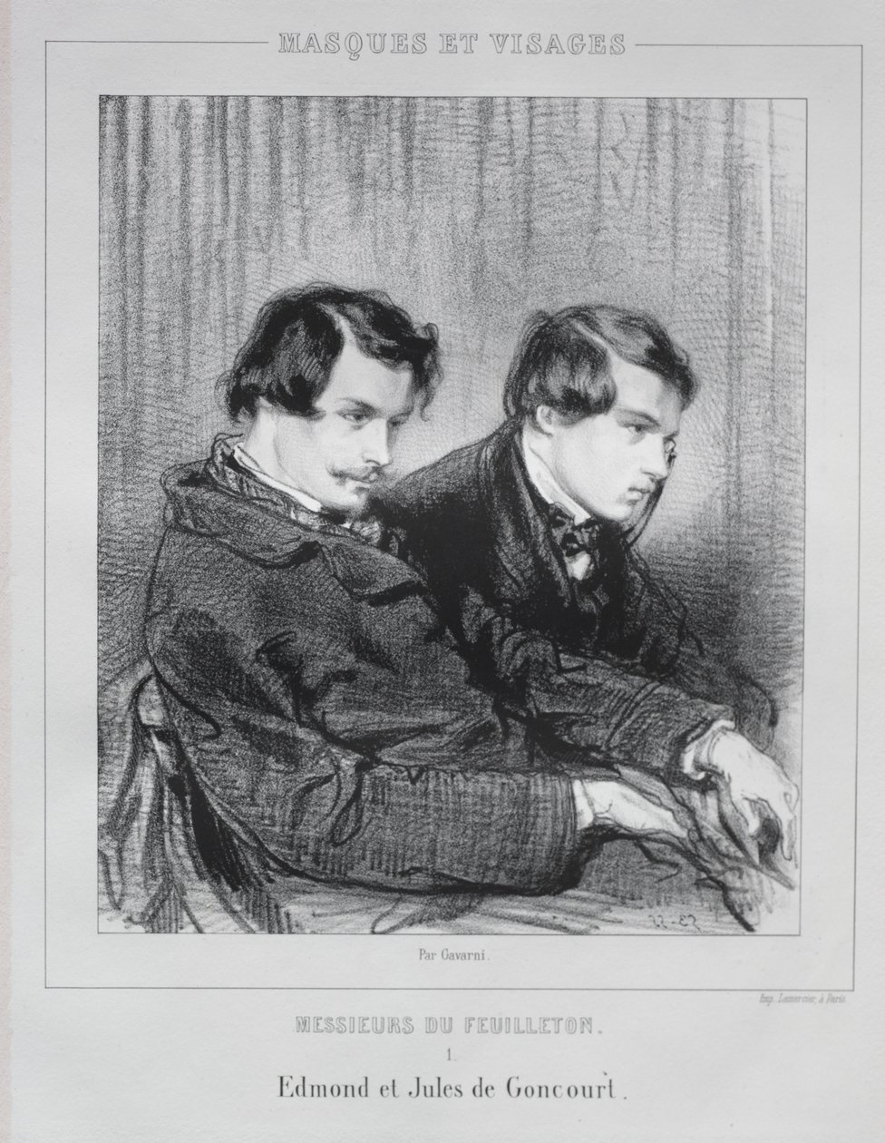 Edmond és Jules de Goncourt, 1853. alkotó: Paul Gavarni