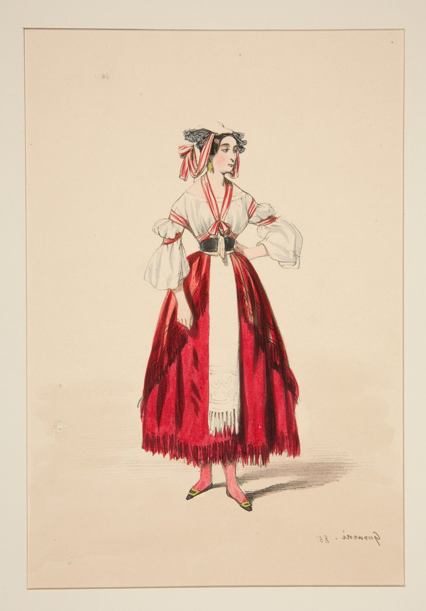 ITALIENISCHE. Wollkleid,... alkotó: Paul Gavarni