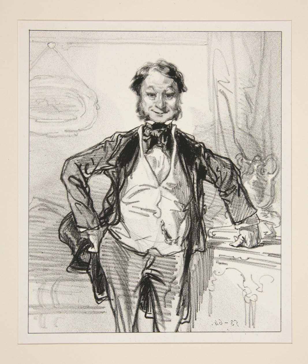 Madame Jolibiais férje vagyok. alkotó: Paul Gavarni