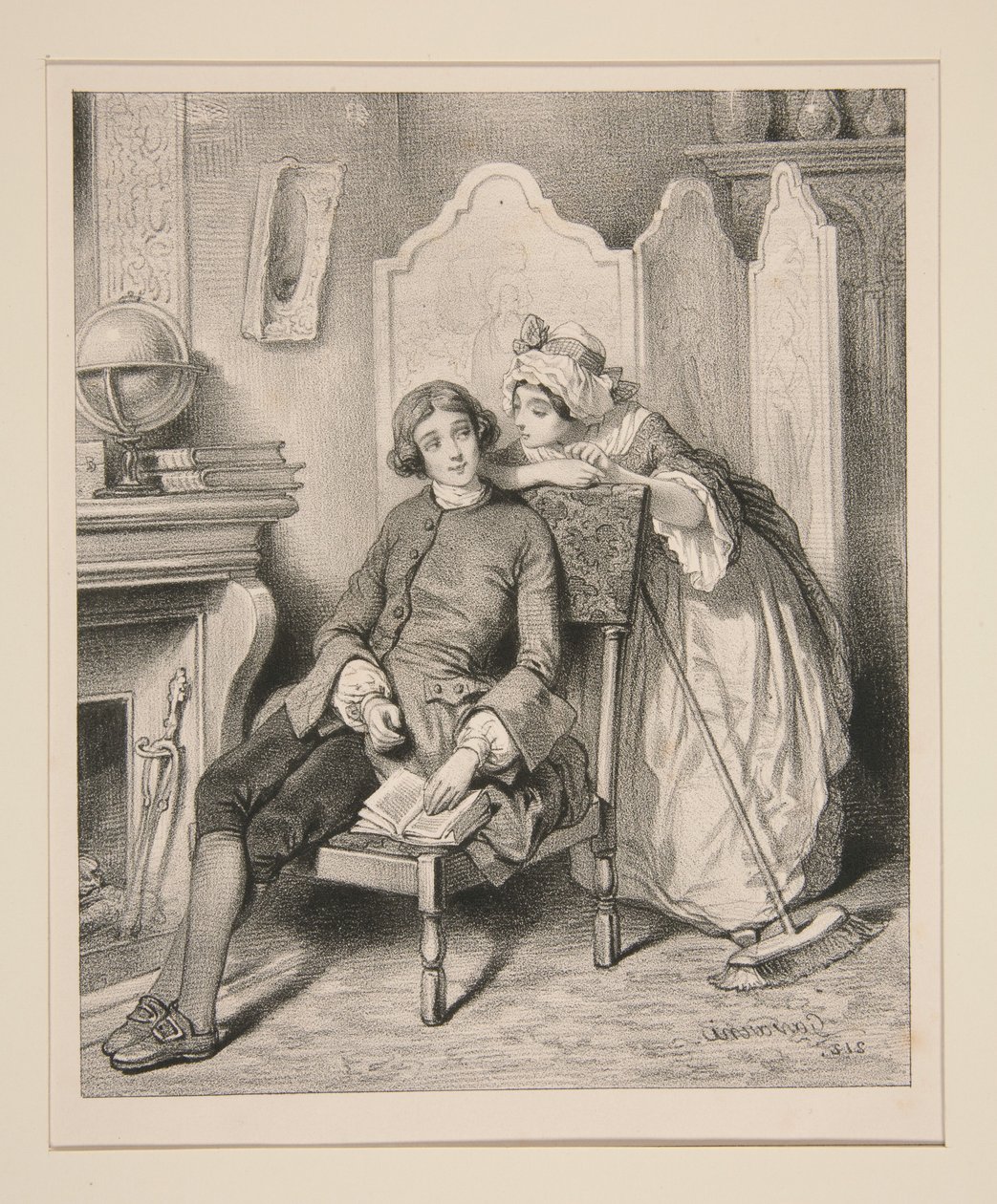 Jean-Jacques és Merceret kisasszony alkotó: Paul Gavarni