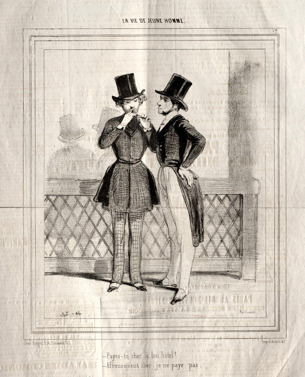 Egy fiatalember élete, 1842. alkotó: Paul Gavarni