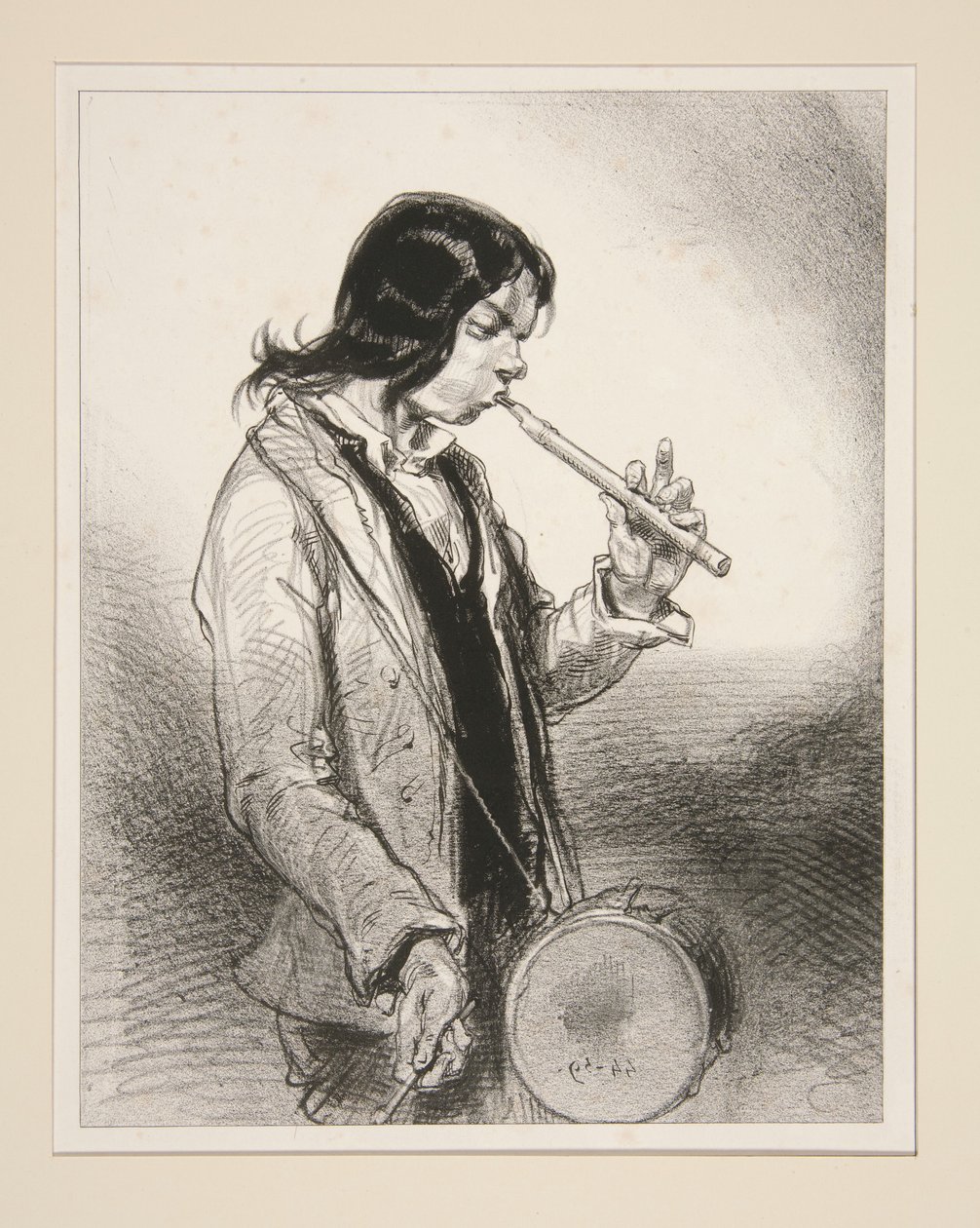 A Trombita. alkotó: Paul Gavarni