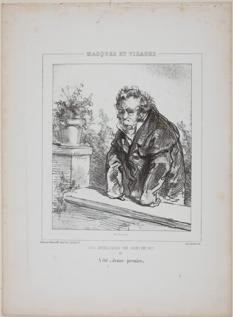 Les Invalides du Sentiment (Az érzelmek invalidusai): "Fiatal főszereplő" volt. alkotó: Paul Gavarni