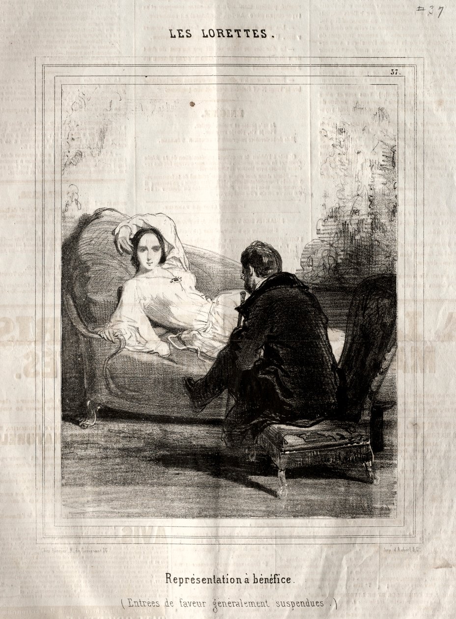 A Lorettes, 1842. alkotó: Paul Gavarni