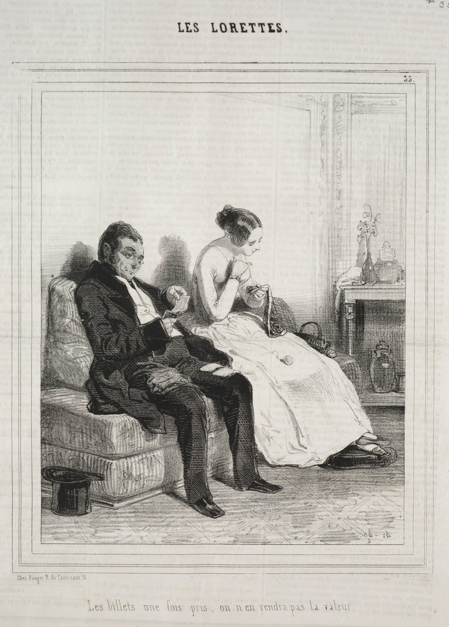 A Lorettes, 1842. alkotó: Paul Gavarni