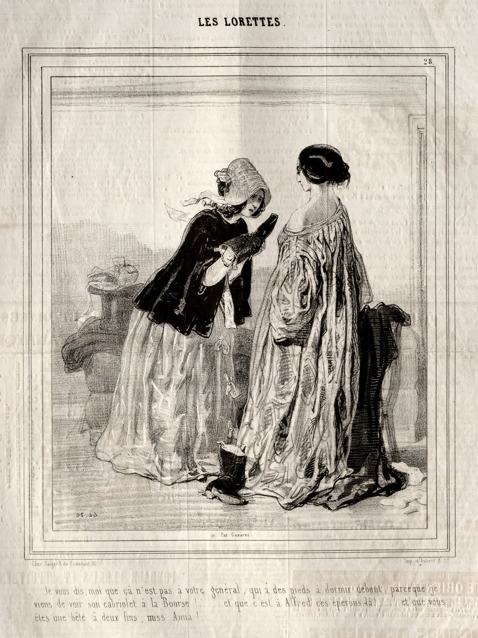 A Lorettes, 1842. alkotó: Paul Gavarni