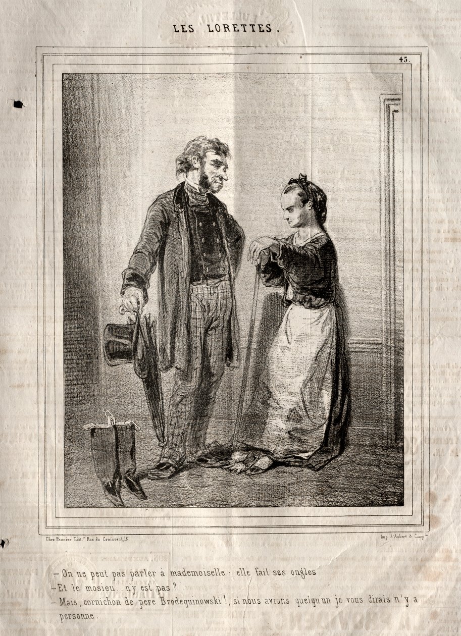 A Lorettes, 1842. alkotó: Paul Gavarni