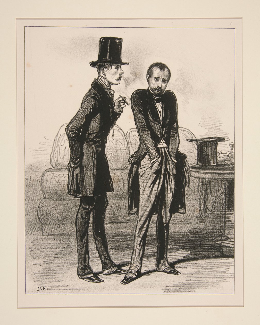 Gyászbeszéd. alkotó: Paul Gavarni