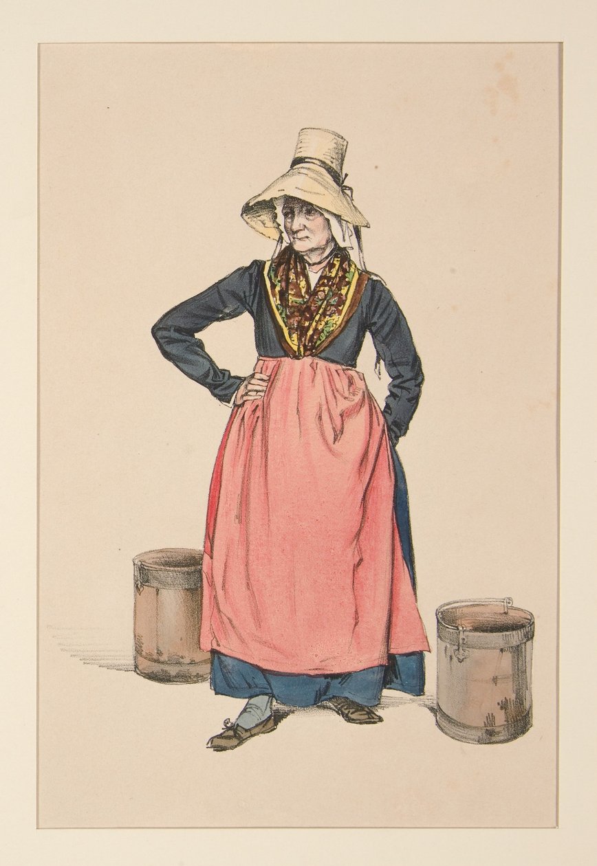 VÍZHORDÓ. (Auvergnate Washer Wooman (sic).) alkotó: Paul Gavarni