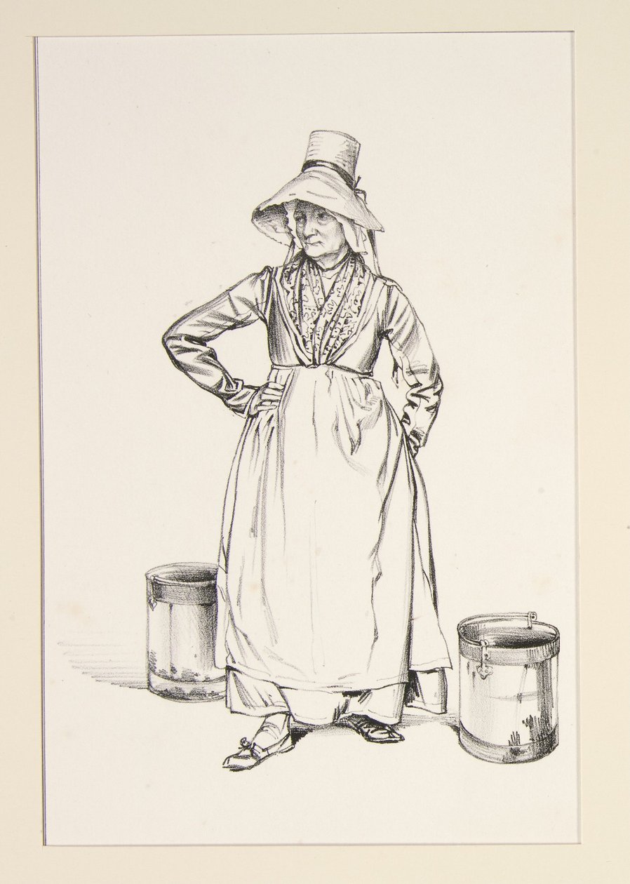 VÍZHORDÓ. (Auvergnate Water Wooman (sic). alkotó: Paul Gavarni