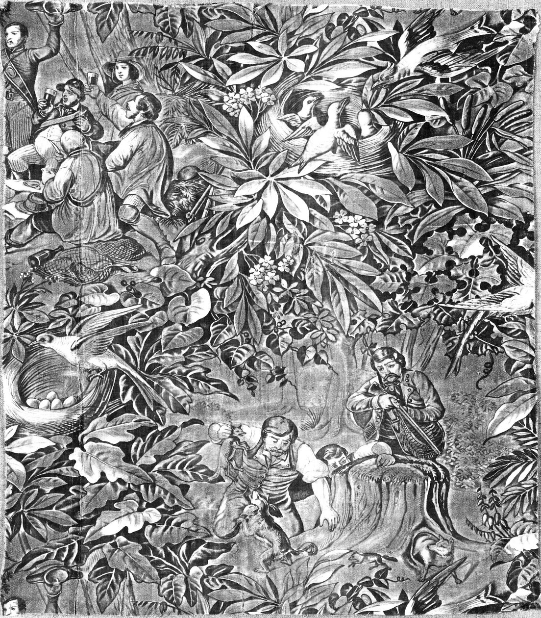 Panel (lakberendezési szövet) alkotó: Paul Gavarni