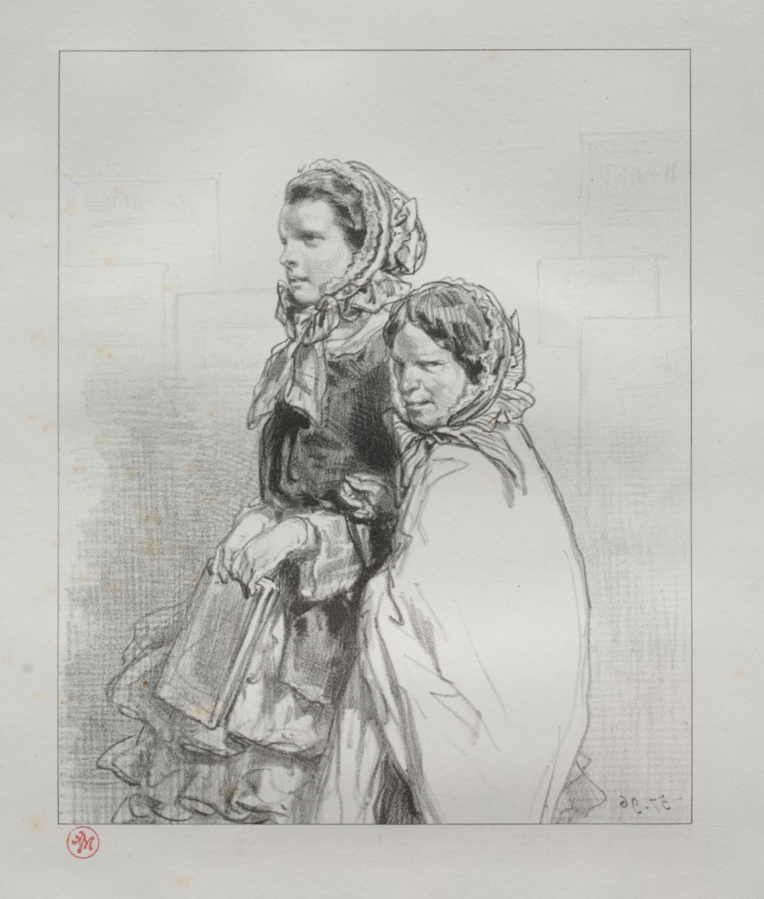 Par-ci, par-lá: A lányom énekelt, 1854-1856. alkotó: Paul Gavarni