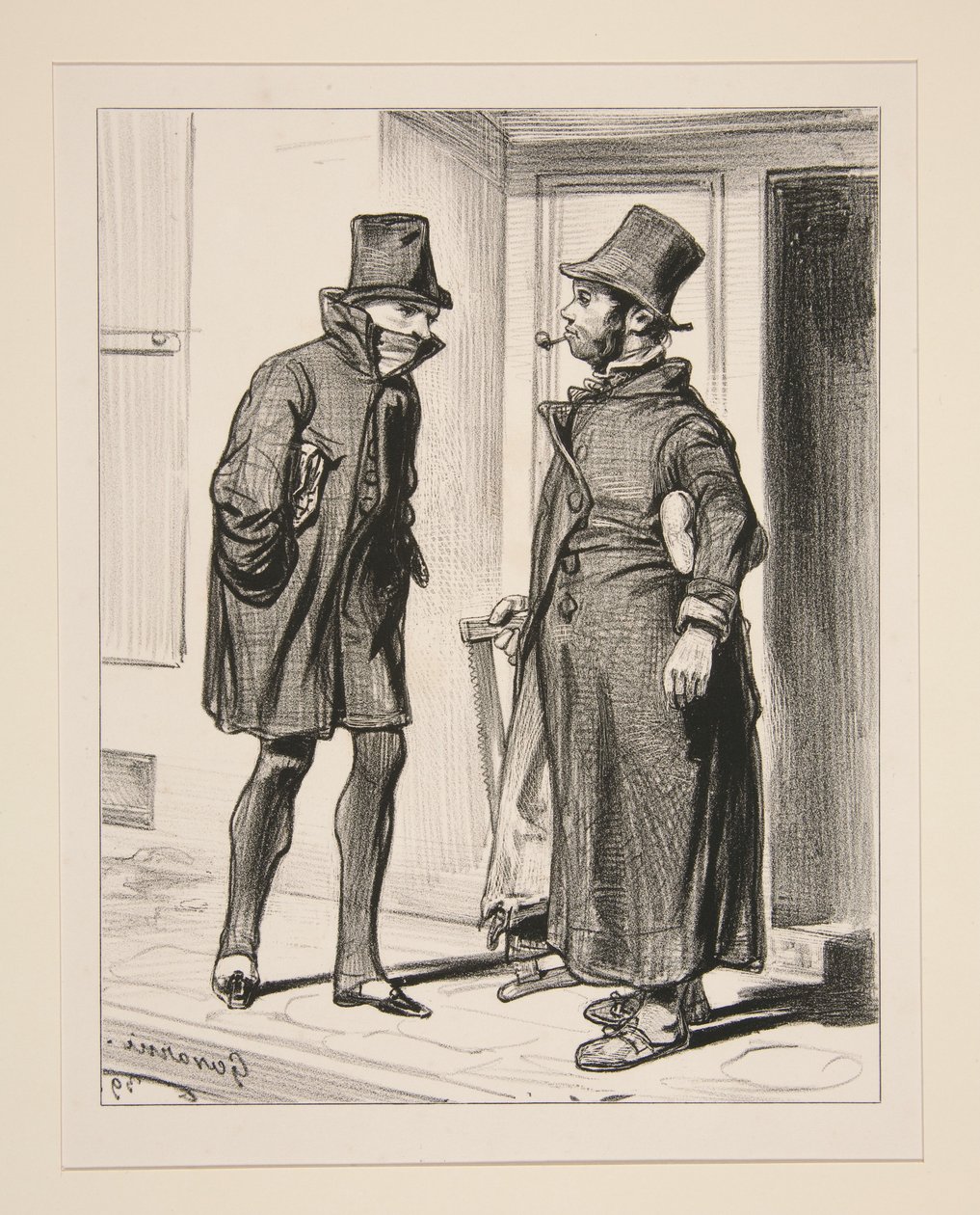 Amikor Pierre felkel, Paul lefekszik. alkotó: Paul Gavarni