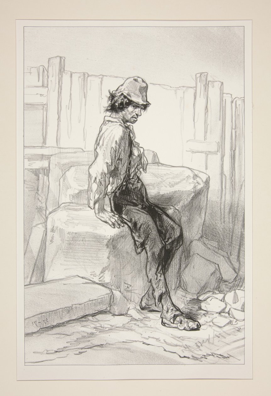 „Hajléktalan” vándorok. alkotó: Paul Gavarni