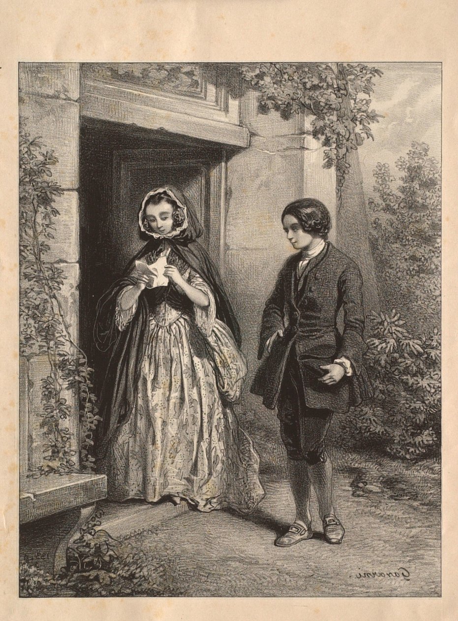 Rousseau és Madame de Warens alkotó: Paul Gavarni