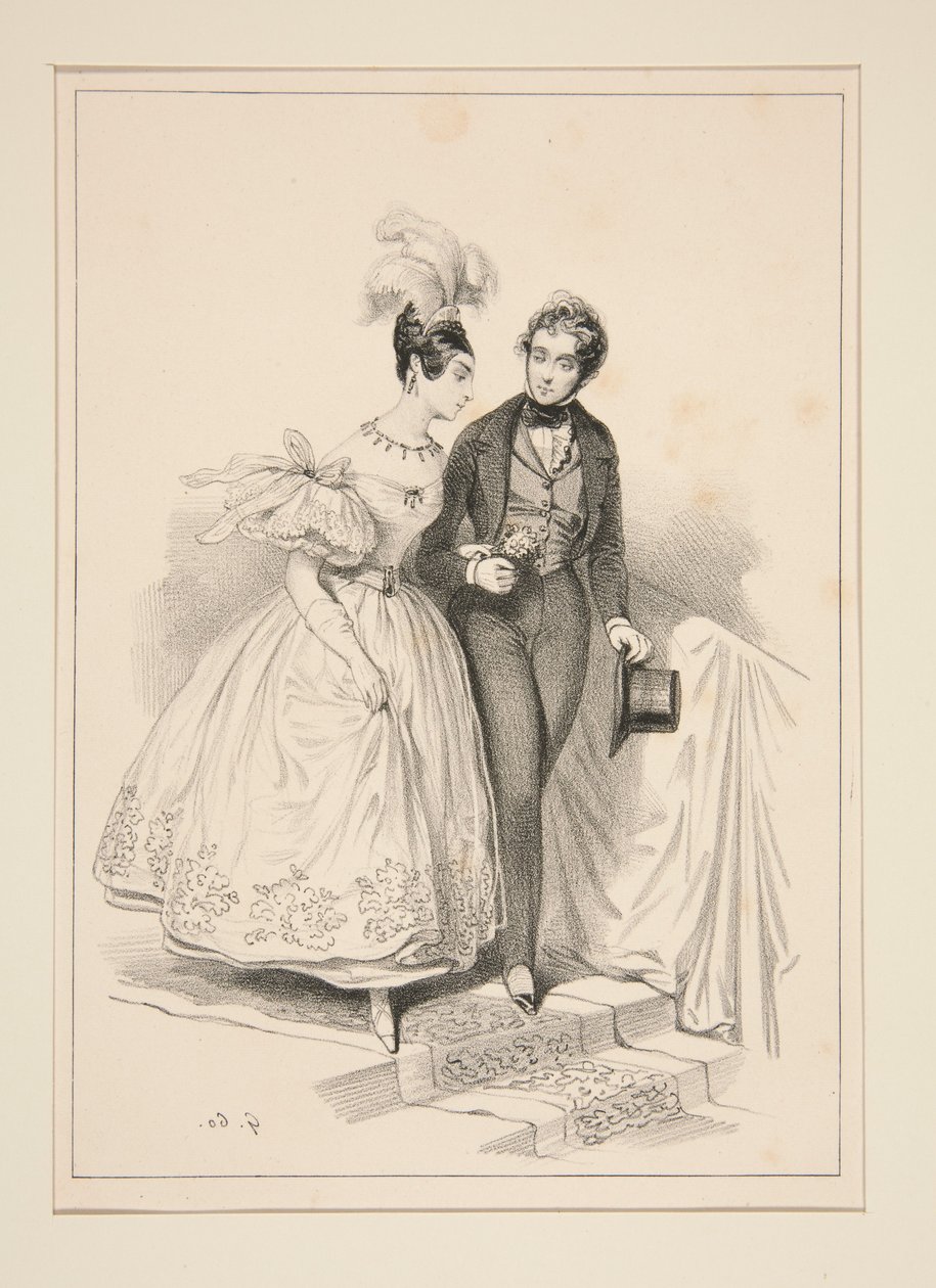 EMLÉKKIADVÁNY AZ OPERA BÁLJÁRÓL, a lyoni munkások javára, 1837. május 6. alkotó: Paul Gavarni