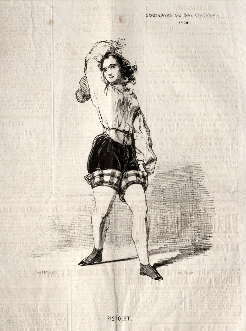 A Bal Chicard emlékei: Pisztoly alkotó: Paul Gavarni