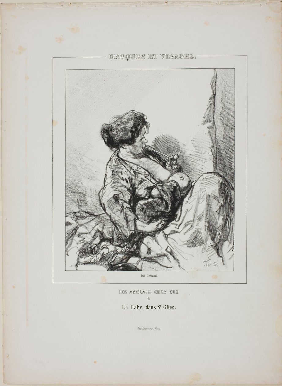 A csecsemő Saint-Giles-ben, a Masques et Visages című műből alkotó: Paul Gavarni