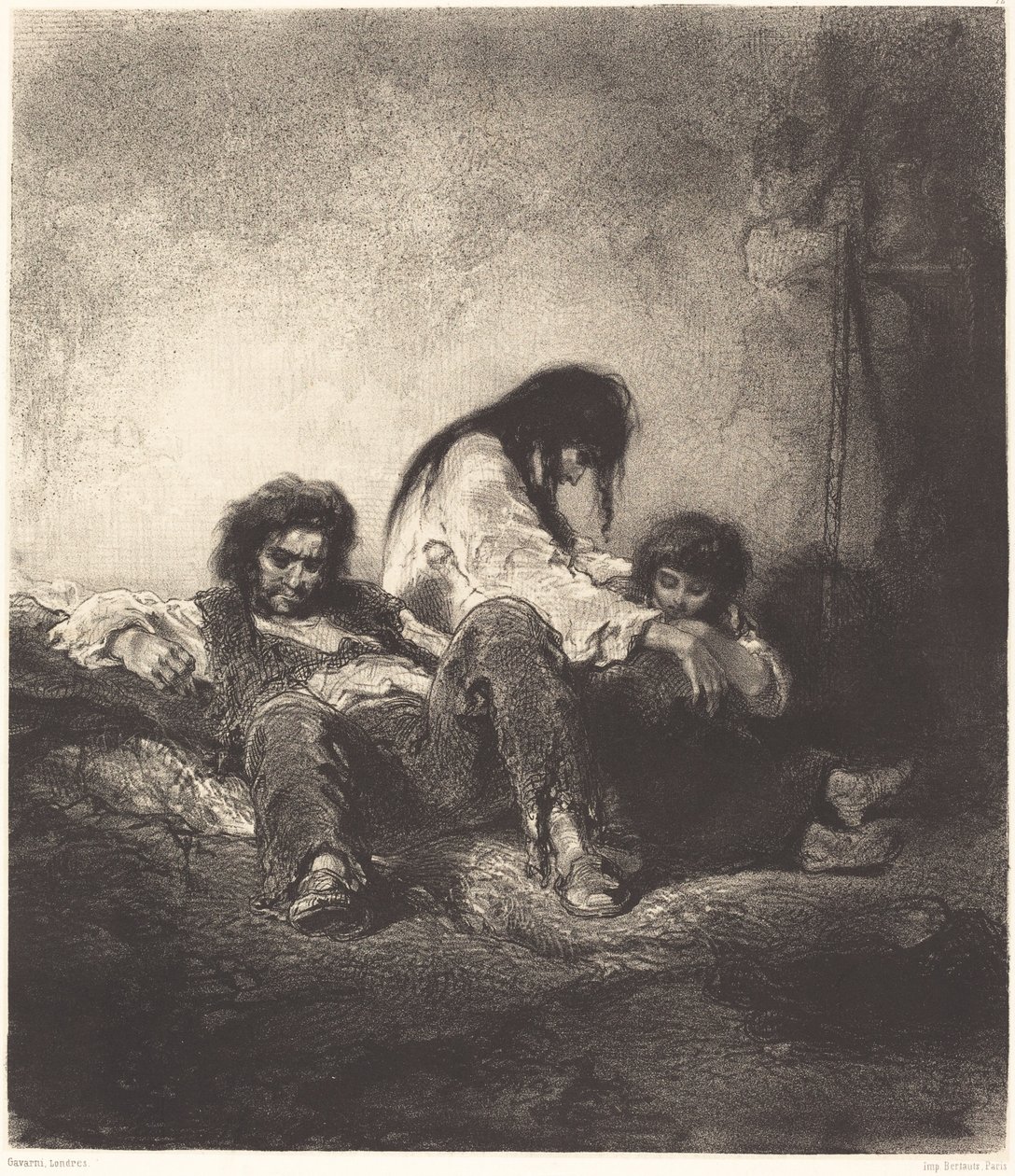 Szegény család alkotó: Paul Gavarni