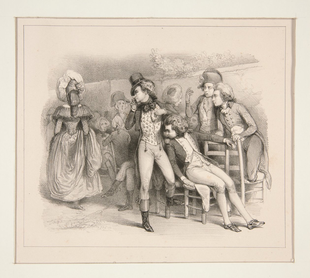EGY CSODÁLATOS NŐ 1790-BEN alkotó: Paul Gavarni
