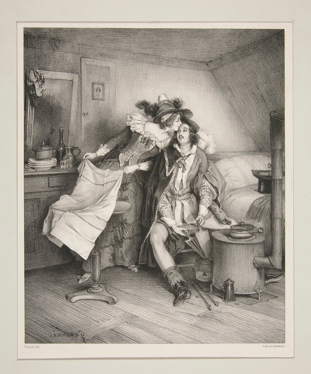 FARSANGI VACSORA, - MASQUERADE UTÁN VACSORA. alkotó: Paul Gavarni