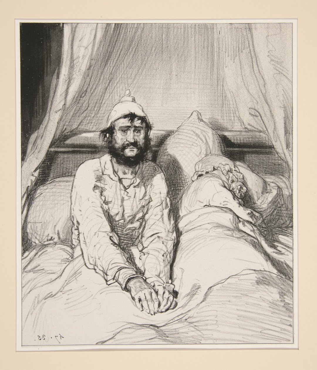 Egy esedékességi nap. alkotó: Paul Gavarni
