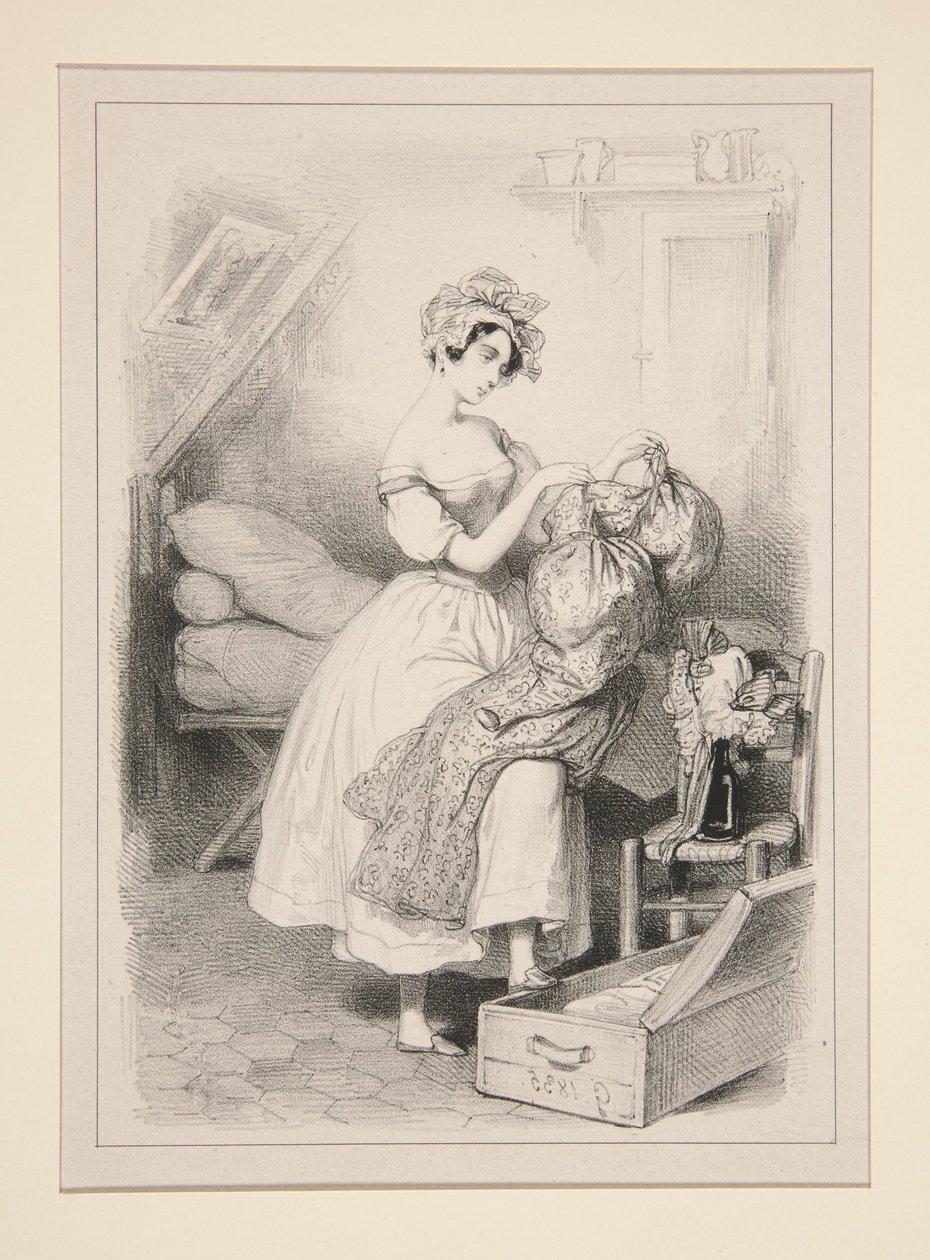 A tetőtéri szoba volt a palotája... (An Attic Was Her Palace...) alkotó: Paul Gavarni