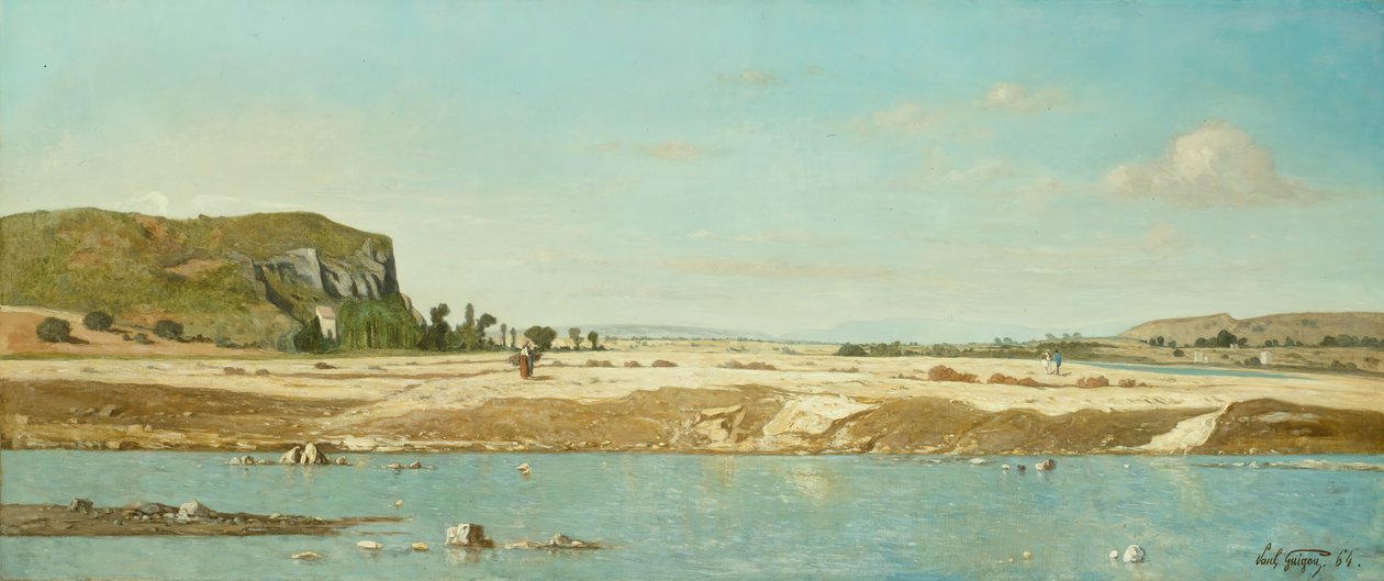 A Durance folyó partja Saint Paulban, 1864. alkotó: Paul Guigou