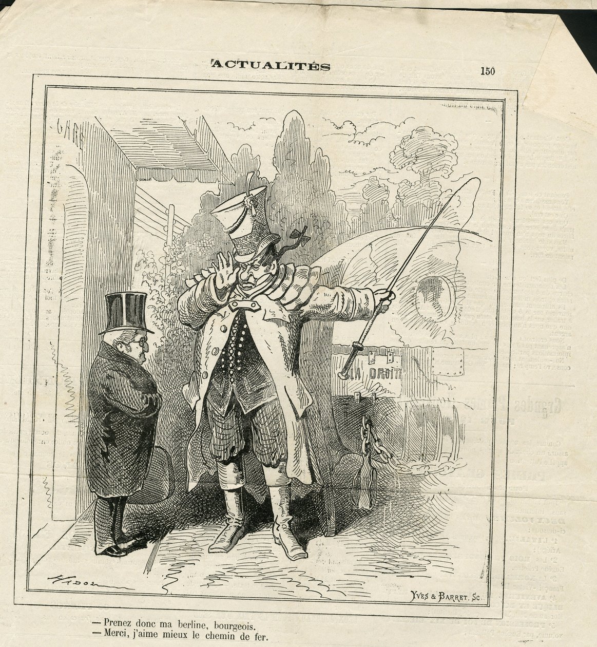 Illusztráció Hadolról (1835-1875) Le Charivariban alkotó: Paul Hadol