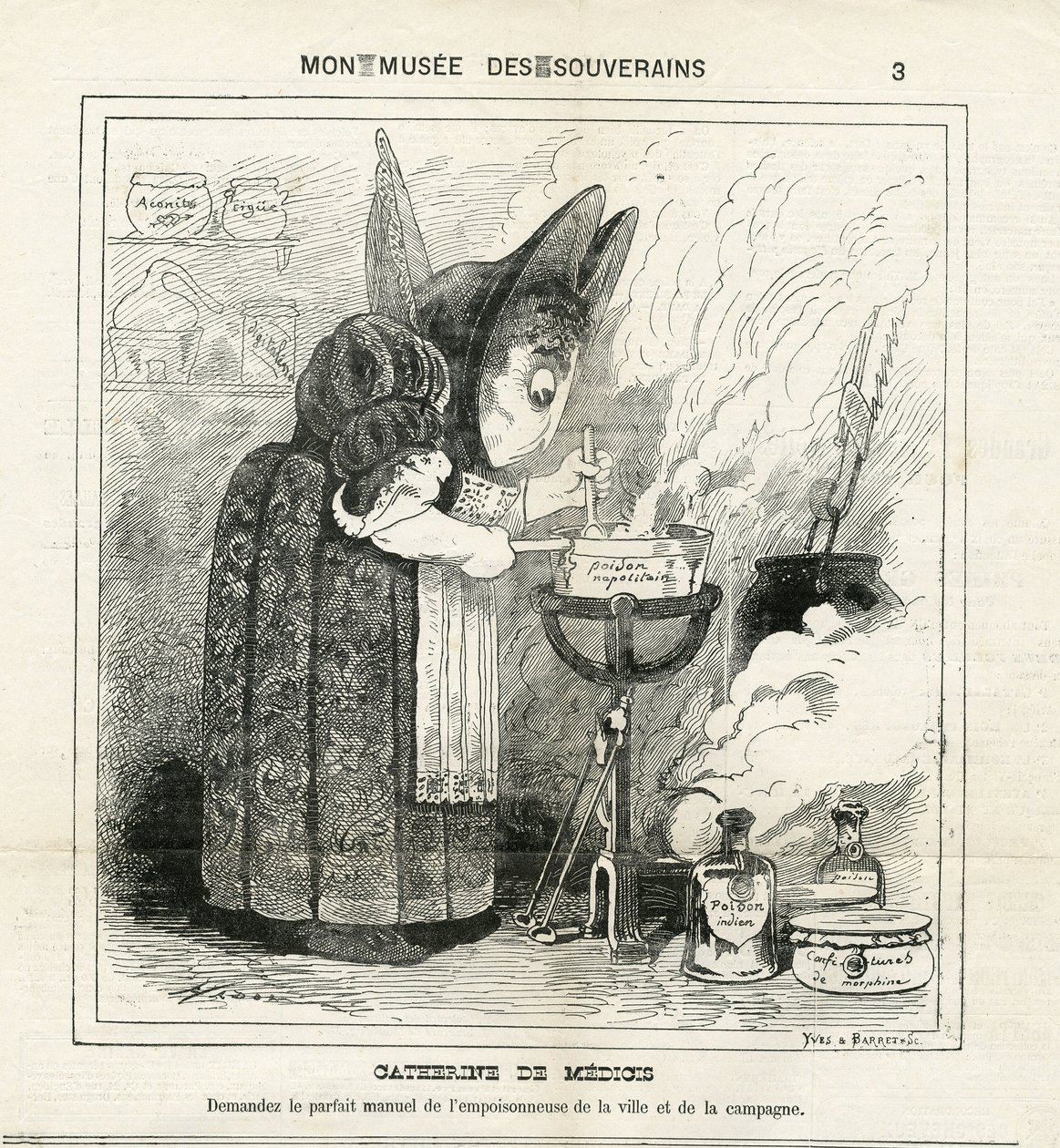 Hadol (1835-1875) illusztrációja a Charivariban alkotó: Paul Hadol