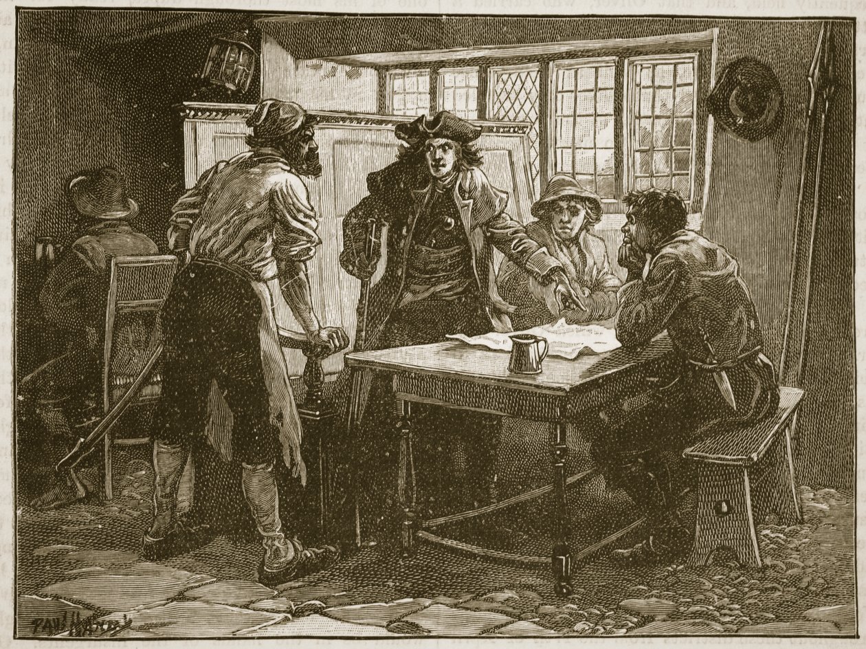 A "Nottingham kapitány" és az agitátorok a "Fehér Ló"-nál, illusztráció a "Cassell