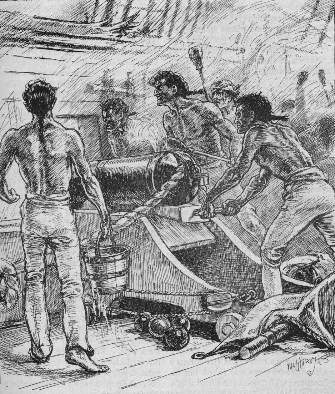A királyi uralkodók ragaszkodtak fegyvereikhez, és ördögként harcoltak velük, 1902 alkotó: Paul Hardy