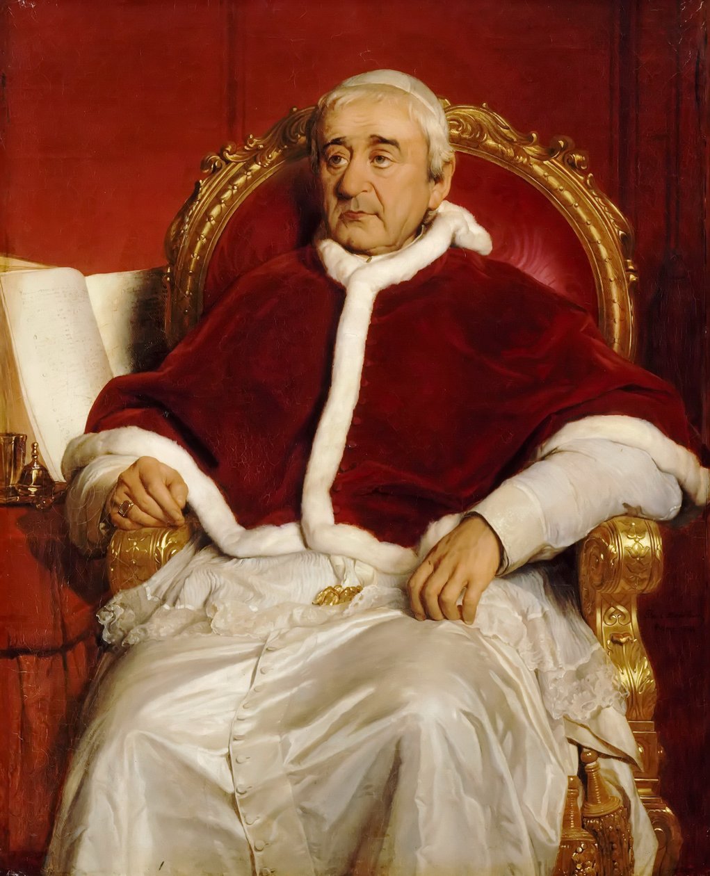 Gergely pápa portréja 1765-1846 alkotó: Paul Delaroche