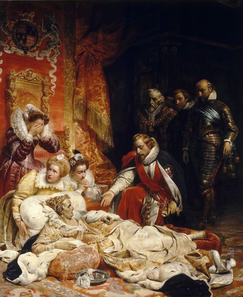 I. Erzsébet, angol királynő halála alkotó: Paul Delaroche