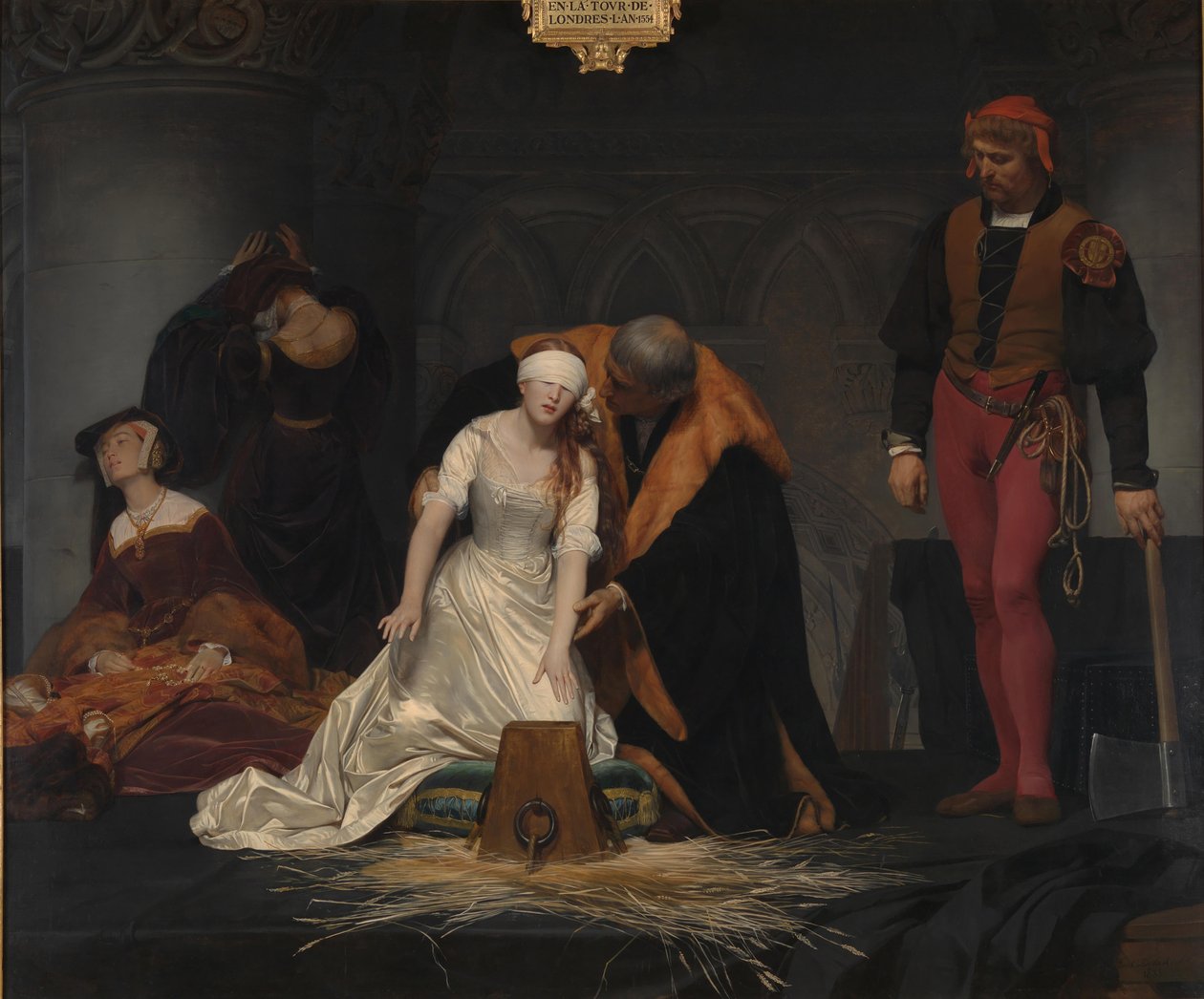 Lady Jane Grey kivégzése, 1833 alkotó: Paul Delaroche