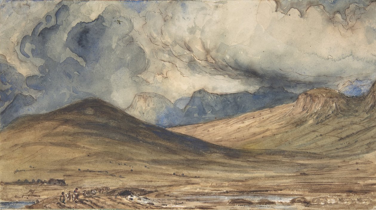 Auvergne-i hegyek, 1831-33. alkotó: Paul Huet