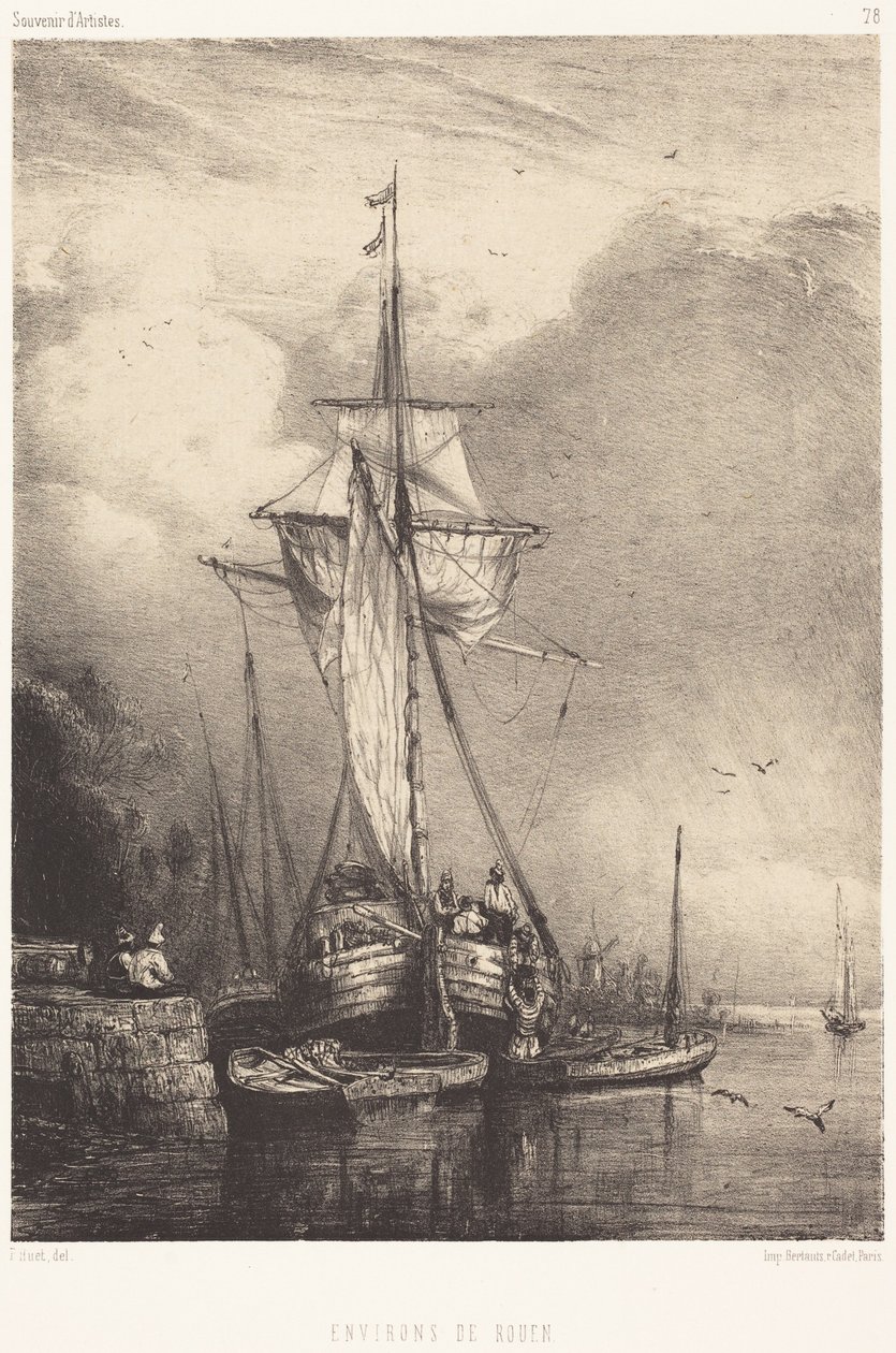 Rouen közelében (Rouen környéke) alkotó: Paul Huet