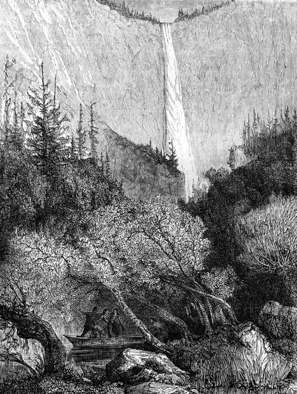 Vízesés, Yosemite Nemzeti Park, Kalifornia, 19. század. alkotó: Paul Huet