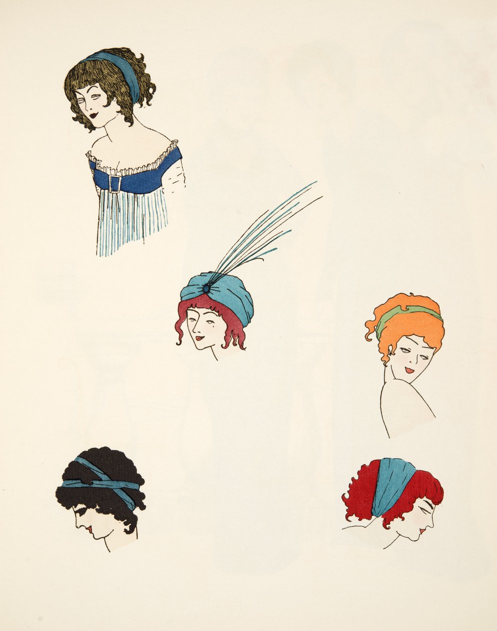Tervek címekhez, a Les Robes de Paul Poiret pubból. 1908 (sablonnyomat) alkotó: Paul Iribe