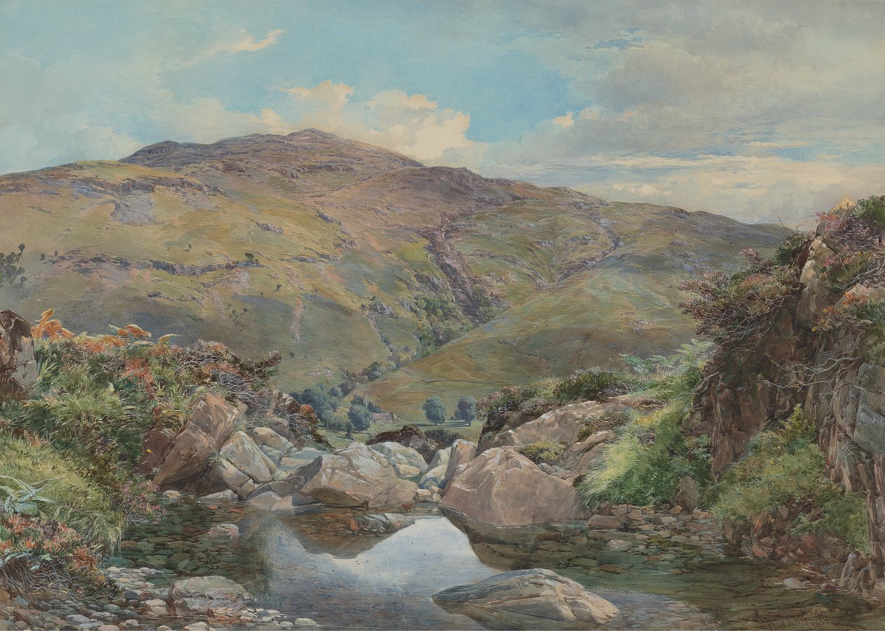 A Loch Lomond vezetője, Ben Lomonddal a távolban alkotó: Paul Jacob Naftel