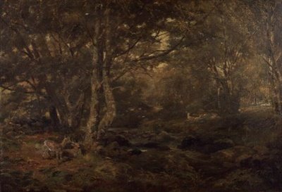 Az erdőn keresztül, Pont-y-Gytyn, Észak-Wales alkotó: Paul Jacob Naftel