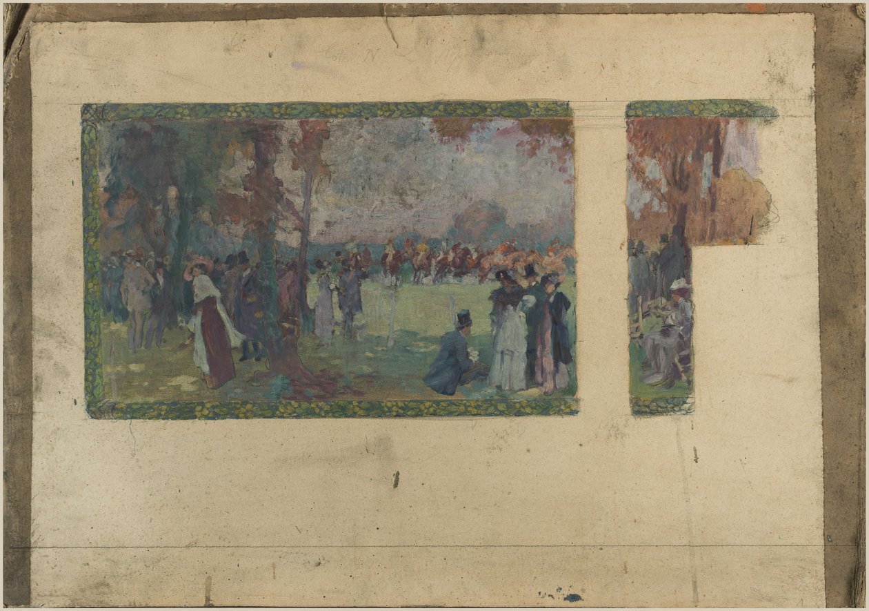 A Saint-Ouen-i városháza vázlata: 19. század 4. negyede (olaj, ceruza) alkotó: Paul Jean Gervais